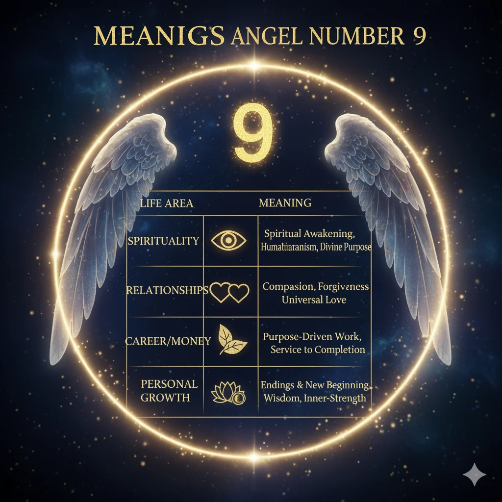 9 Angel Number Meaning