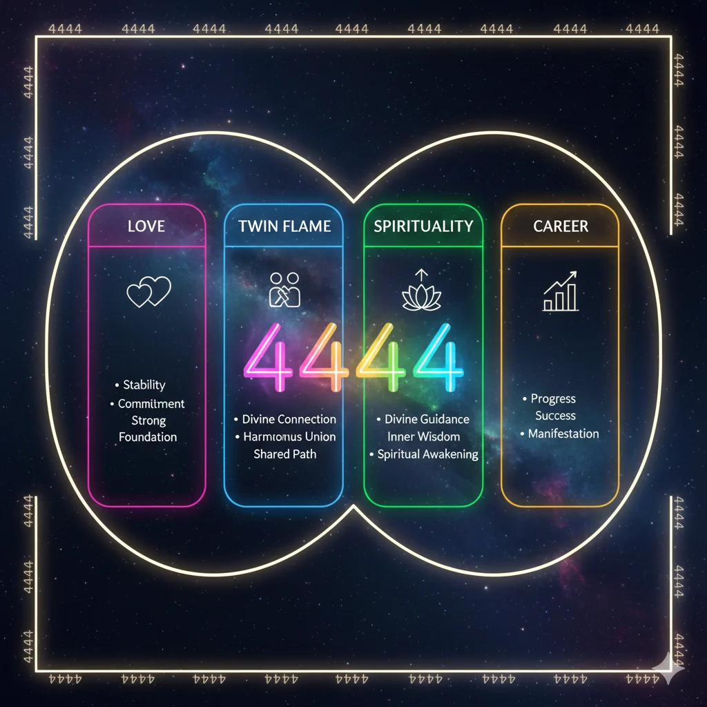 4444 Angel Number Meaning Love