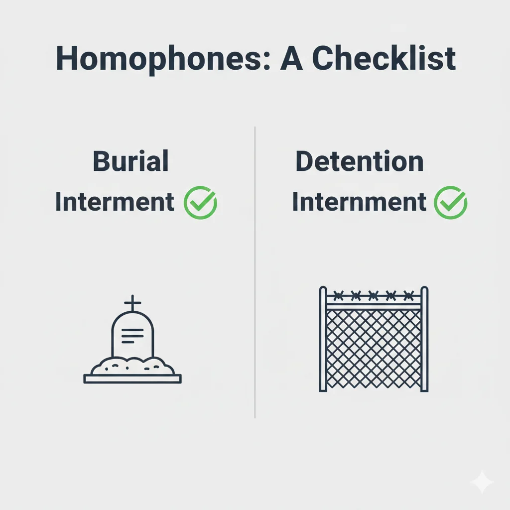 Interment vs Internment 