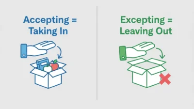 Excepting vs Accepting