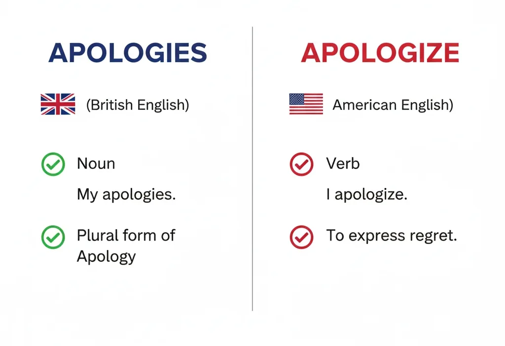 Apologies vs Apologize