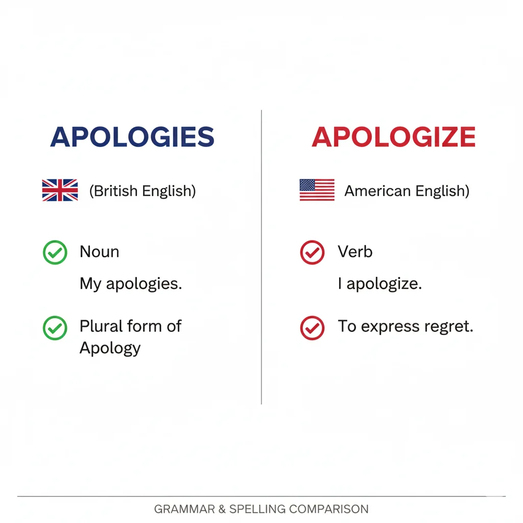 Apologies vs Apologize