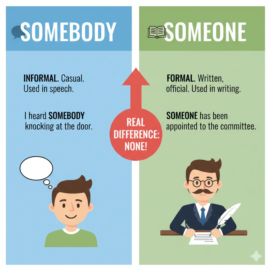 Somebody vs Someone