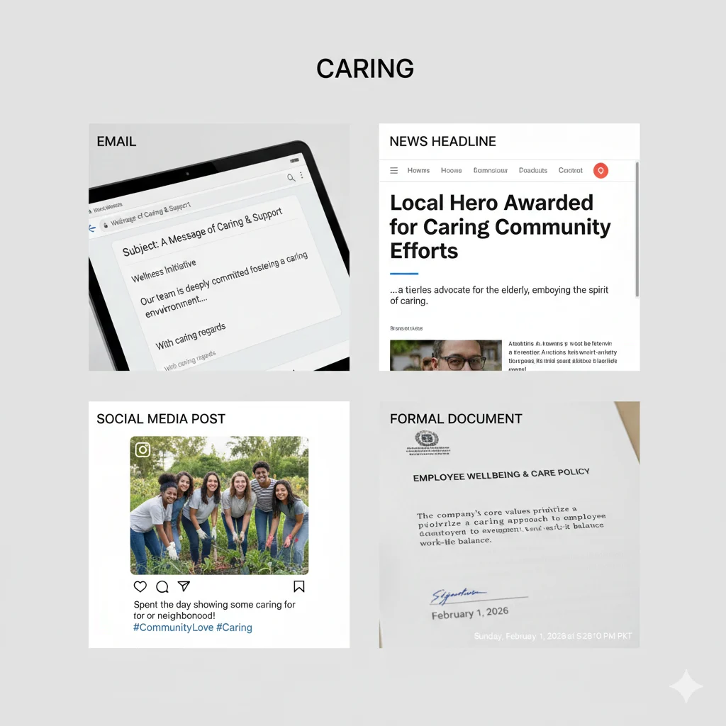 Caring vs Careing