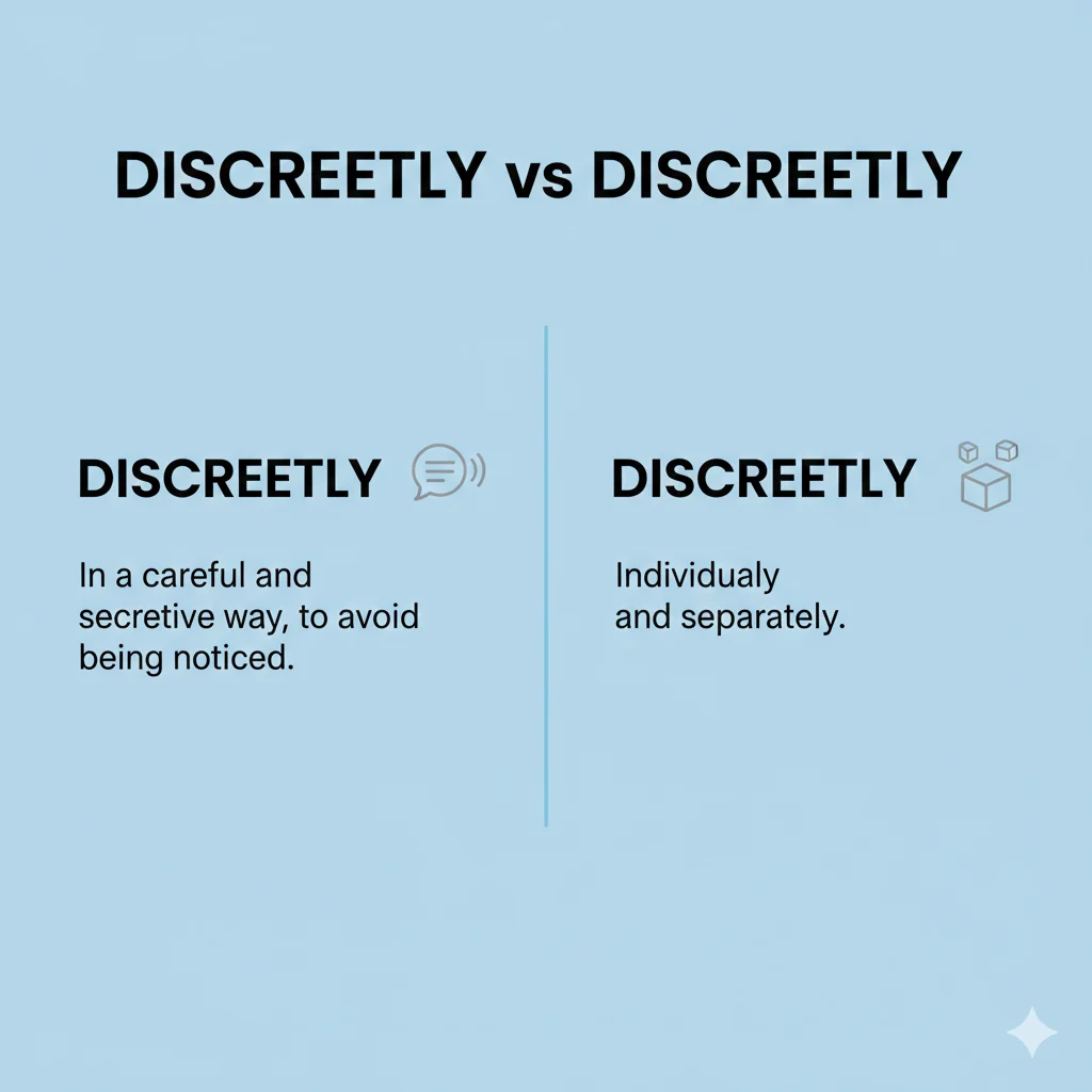Discretely vs Discreetly